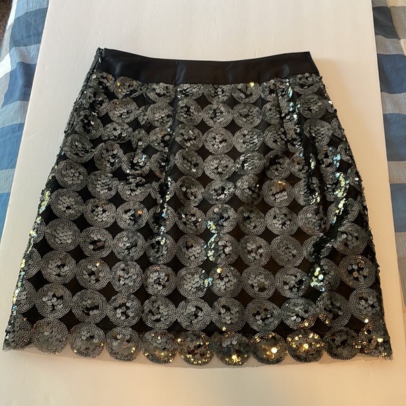 Milly By New York Silk Sequin Skirt size 0 - Picture 3 of 7
